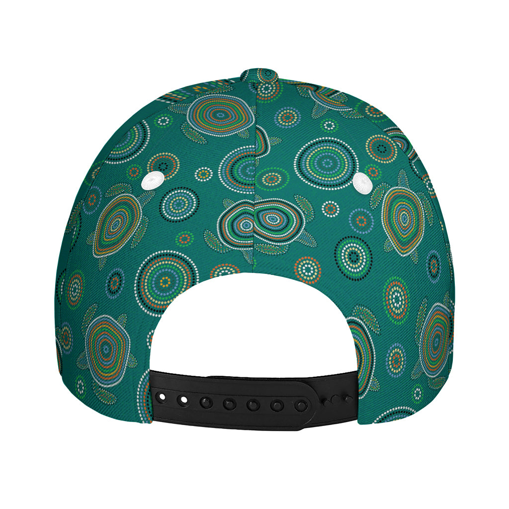 Aboriginal Sea Turtle Pattern Print Baseball Cap