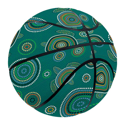 Aboriginal Sea Turtle Pattern Print Basketball