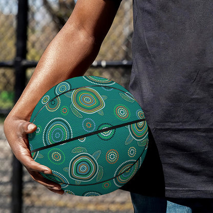 Aboriginal Sea Turtle Pattern Print Basketball