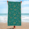 Aboriginal Sea Turtle Pattern Print Beach Towel