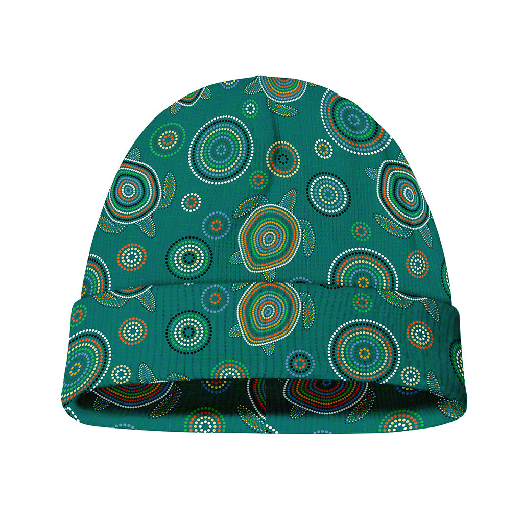 Aboriginal Sea Turtle Pattern Print Beanie