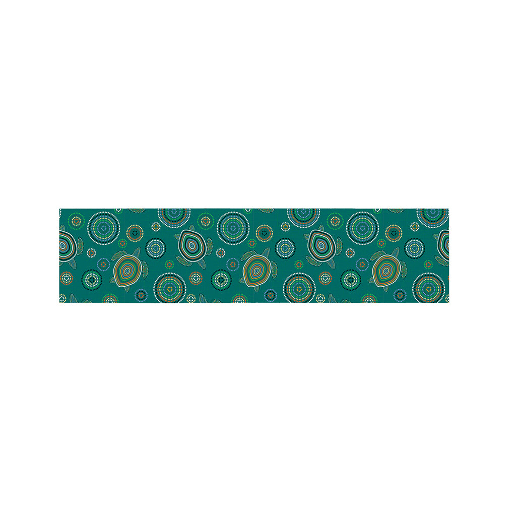 Aboriginal Sea Turtle Pattern Print Bed Runner