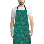 Aboriginal Sea Turtle Pattern Print Bib Apron With Pocket
