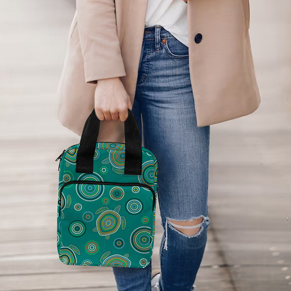 Aboriginal Sea Turtle Pattern Print Bible Tote Bag