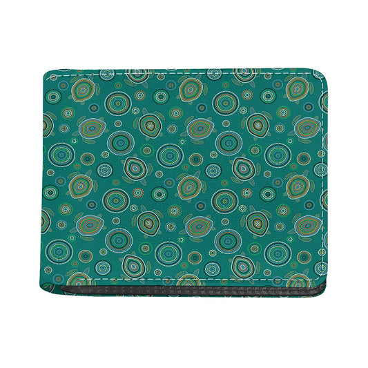 Aboriginal Sea Turtle Pattern Print Bifold Wallet