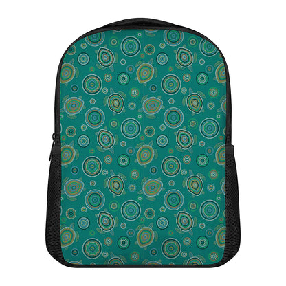 Aboriginal Sea Turtle Pattern Print Casual Backpack