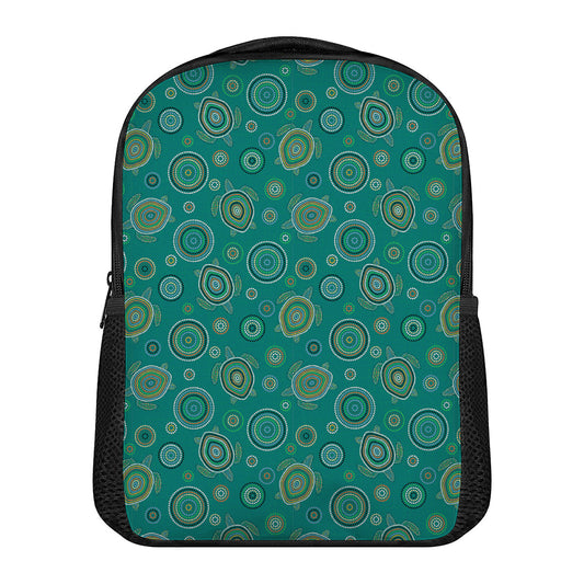 Aboriginal Sea Turtle Pattern Print Casual Backpack