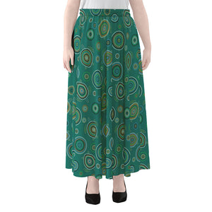 Aboriginal Sea Turtle Pattern Print Chiffon Maxi Skirt