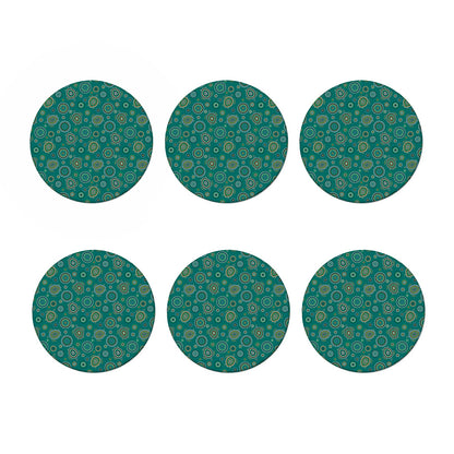 Aboriginal Sea Turtle Pattern Print Coaster Set