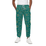 Aboriginal Sea Turtle Pattern Print Cotton Pants