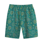 Aboriginal Sea Turtle Pattern Print Cotton Shorts