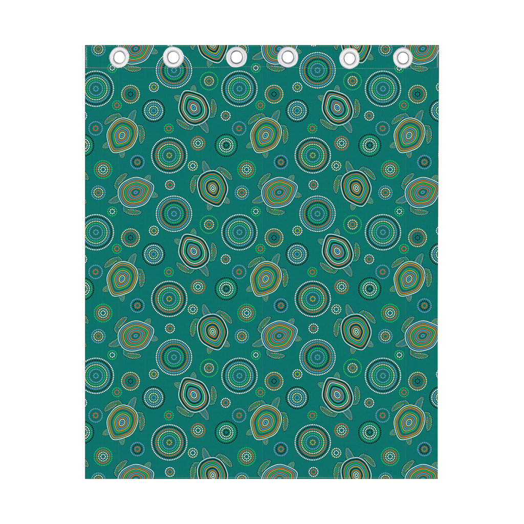 Aboriginal Sea Turtle Pattern Print Curtain