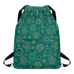 Aboriginal Sea Turtle Pattern Print Drawstring Backpack