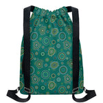 Aboriginal Sea Turtle Pattern Print Drawstring Backpack