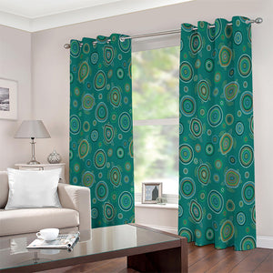 Aboriginal Sea Turtle Pattern Print Extra Wide Grommet Curtains