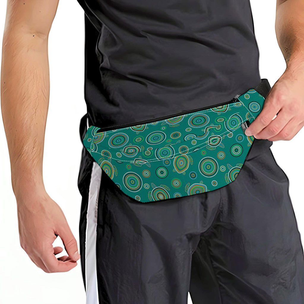 Aboriginal Sea Turtle Pattern Print Fanny Pack