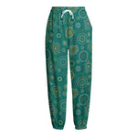 Aboriginal Sea Turtle Pattern Print Fleece Lined Knit Pants