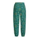 Aboriginal Sea Turtle Pattern Print Fleece Lined Knit Pants