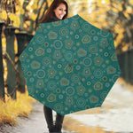 Aboriginal Sea Turtle Pattern Print Foldable Umbrella