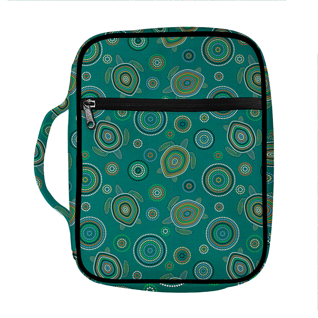 Aboriginal Sea Turtle Pattern Print Front Pocket Bible Bag