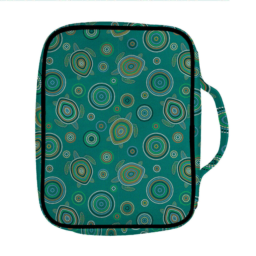 Aboriginal Sea Turtle Pattern Print Front Pocket Bible Bag