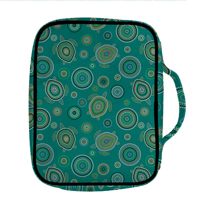 Aboriginal Sea Turtle Pattern Print Front Pocket Bible Bag