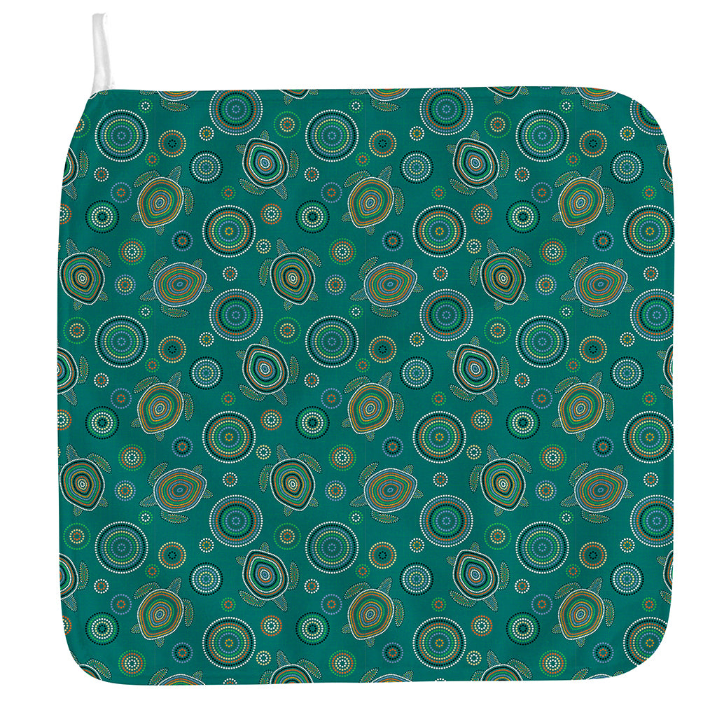 Aboriginal Sea Turtle Pattern Print Hand Towel