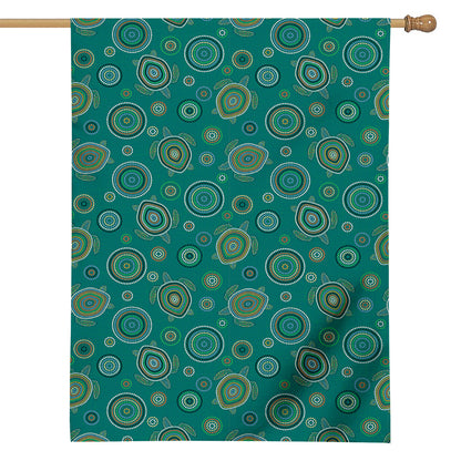 Aboriginal Sea Turtle Pattern Print House Flag