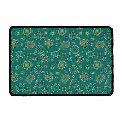 Aboriginal Sea Turtle Pattern Print Kitchen Mat