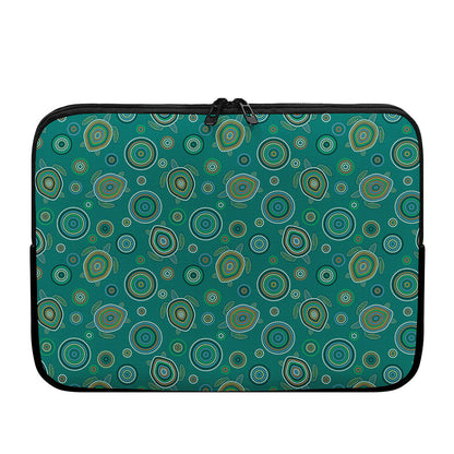 Aboriginal Sea Turtle Pattern Print Laptop Sleeve
