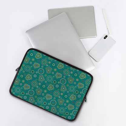 Aboriginal Sea Turtle Pattern Print Laptop Sleeve