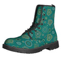 Aboriginal Sea Turtle Pattern Print Lace-Up Boots