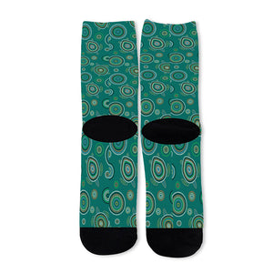 Aboriginal Sea Turtle Pattern Print Long Socks