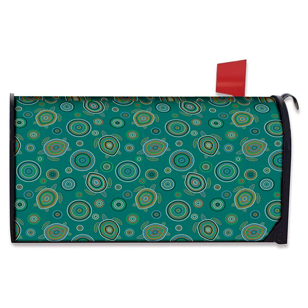 Aboriginal Sea Turtle Pattern Print Mailbox Cover