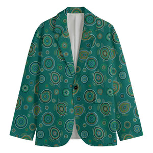 Aboriginal Sea Turtle Pattern Print Men's Cotton Blazer