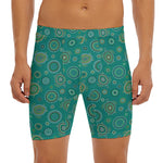 Aboriginal Sea Turtle Pattern Print Men's Long Boxer Briefs