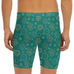 Aboriginal Sea Turtle Pattern Print Men's Long Boxer Briefs