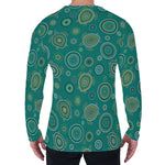 Aboriginal Sea Turtle Pattern Print Men's Long Sleeve T-Shirt