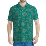 Aboriginal Sea Turtle Pattern Print Men's Polo Shirt