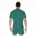 Aboriginal Sea Turtle Pattern Print Men's Rompers