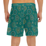 Aboriginal Sea Turtle Pattern Print Men's Split Running Shorts