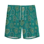 Aboriginal Sea Turtle Pattern Print Men's Sports Shorts