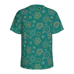 Aboriginal Sea Turtle Pattern Print Men's Sports T-Shirt
