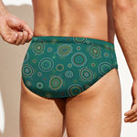 Aboriginal Sea Turtle Pattern Print Men's Swim Briefs