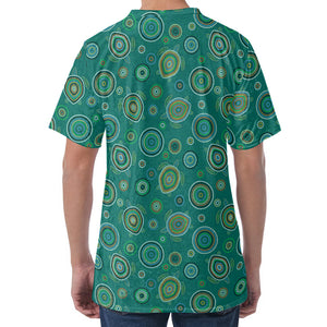 Aboriginal Sea Turtle Pattern Print Men's Velvet T-Shirt