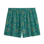 Aboriginal Sea Turtle Pattern Print Mesh Shorts
