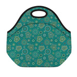 Aboriginal Sea Turtle Pattern Print Neoprene Lunch Bag