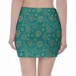Aboriginal Sea Turtle Pattern Print Pencil Mini Skirt