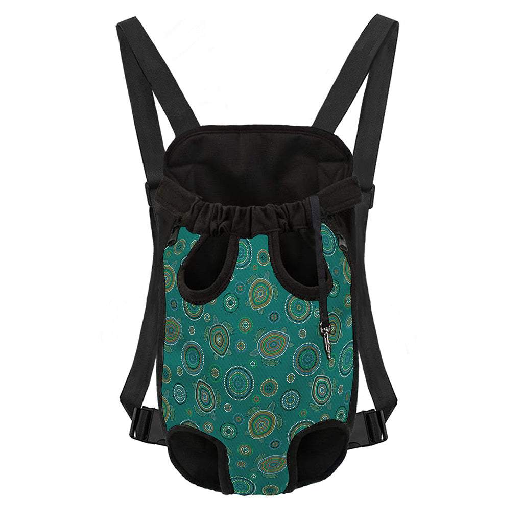Aboriginal Sea Turtle Pattern Print Pet Carrier Backpack