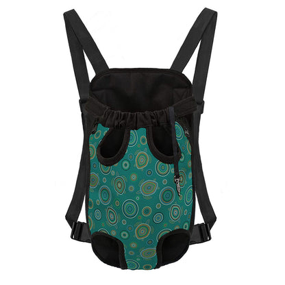 Aboriginal Sea Turtle Pattern Print Pet Carrier Backpack